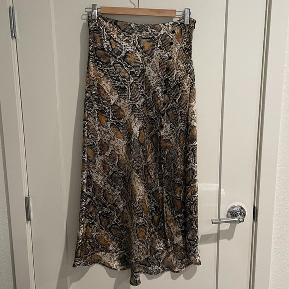 Zara satin-effect midi skirt - size S - Picture 1 of 4